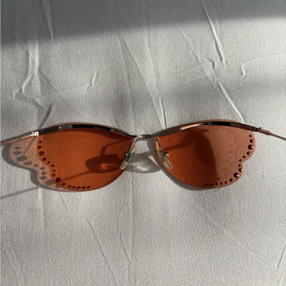 VERSACE Butterfly Rhinestone Sunglasses